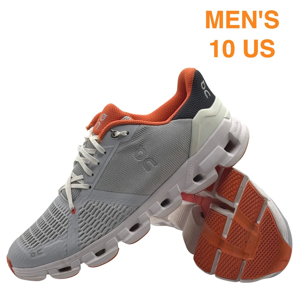 On Cloudflyer 3 Men's Running Shoes Size 10 Flare Quartz Gray Orange 21.99224